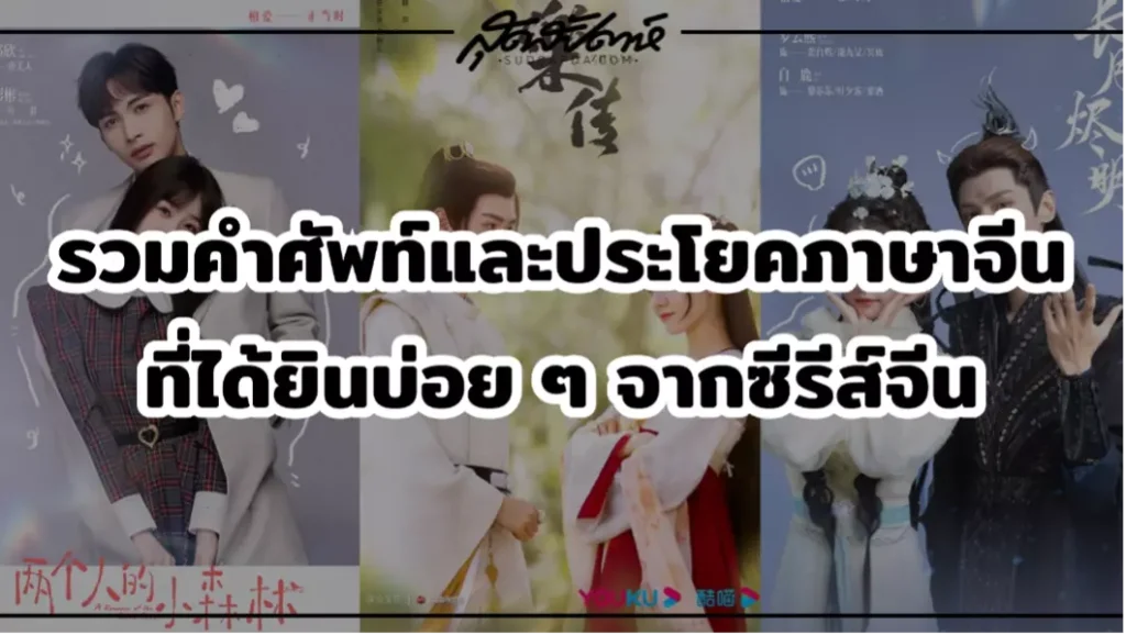 คำศัทพ์และประโยคภาษาจีนที่ได้ยินบ่อยๆจากซีรีส์จีนและหนังจีน