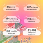 คำศัพท์ภาษาจีนเกี่ยวกับแผ่นดินไหว