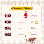 คำศัพท์ภาษาจีนน่ารู้เกี่ยวกับวันพืชมงคล