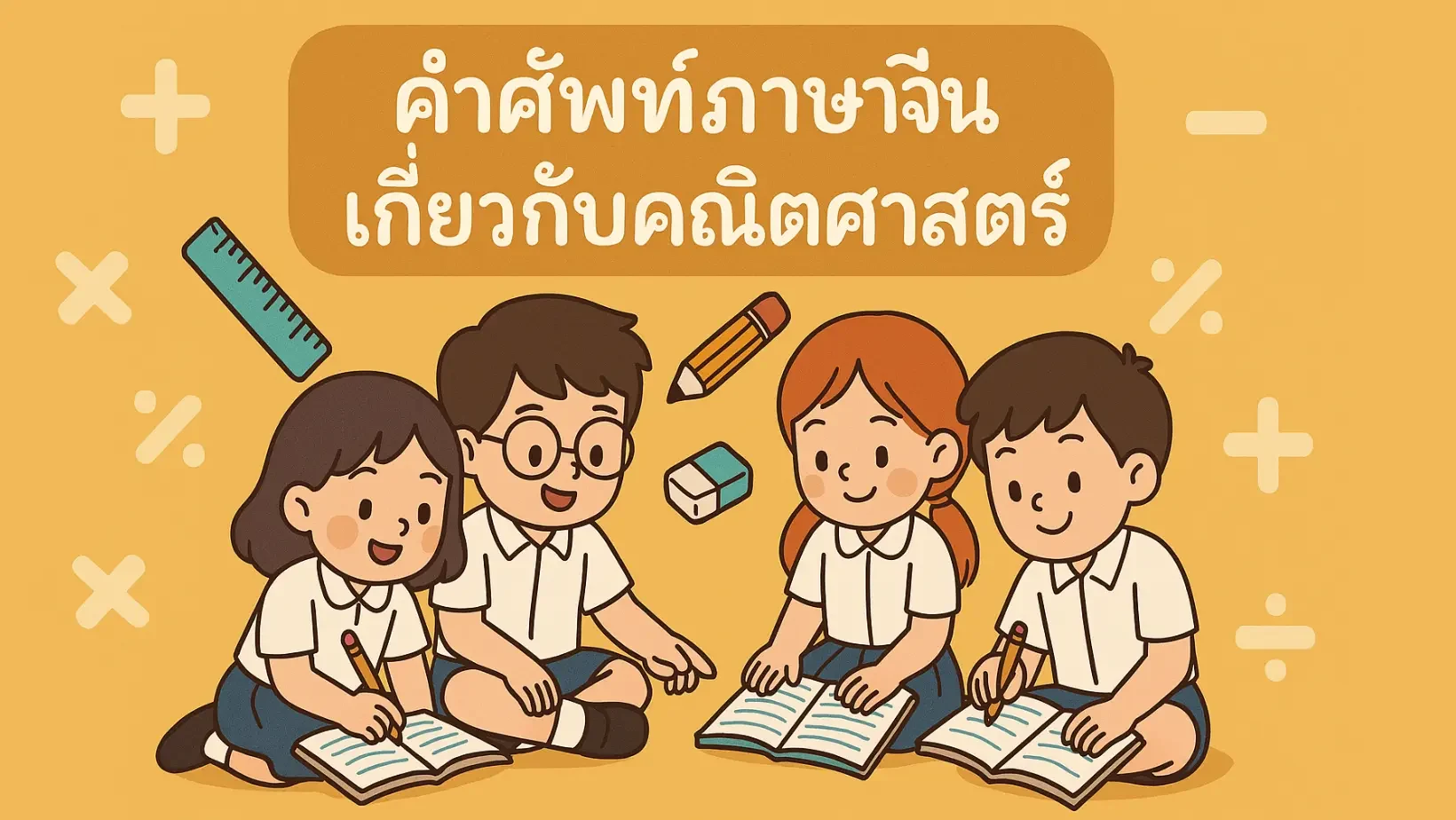 คำศัพท์ภาษาจีนเกี่ยวกับ การคำนวณและคณิตศาสตร์