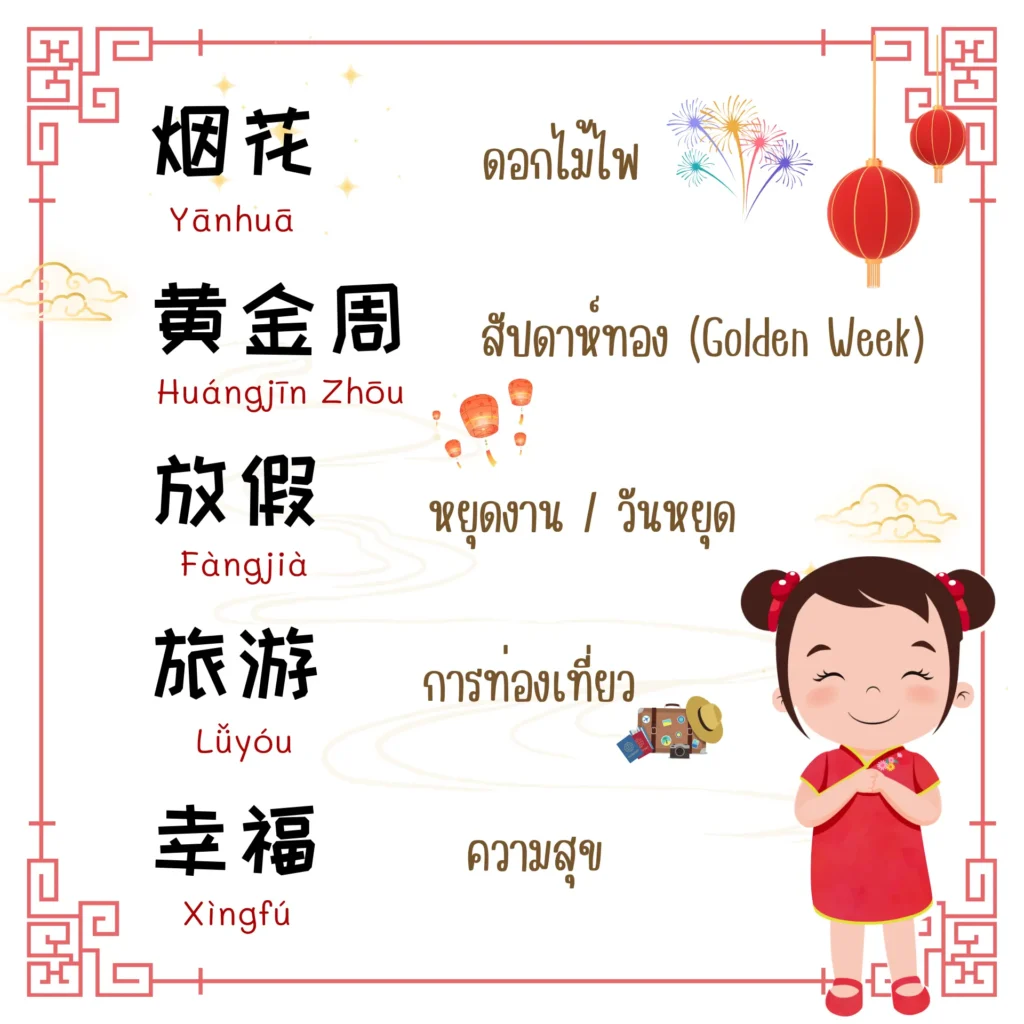 รู้จักวันชาติจีน (国庆节) พร้อมคำศัพท์จีนง่าย ๆ ใช้ได้จริง
