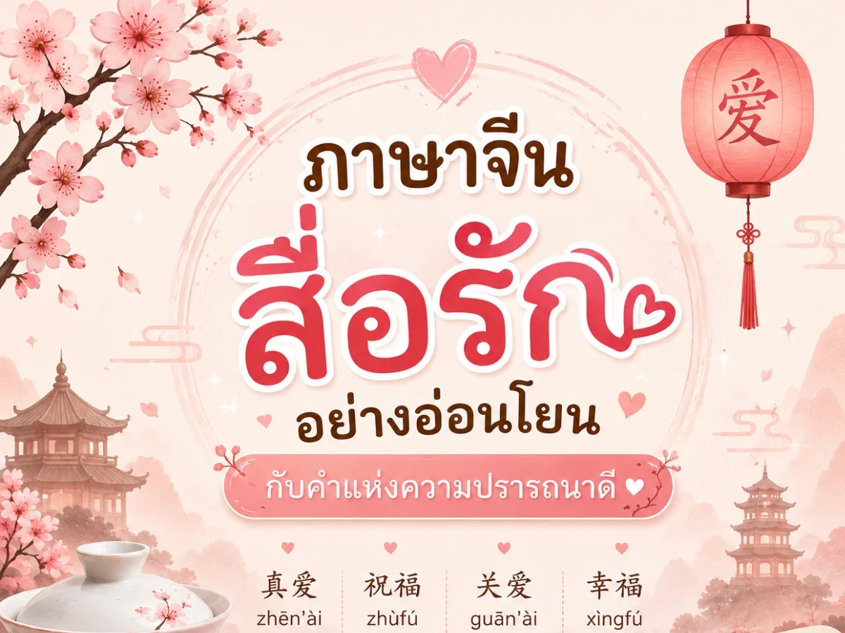 รวมคำศัพท์ภาษาจีนเกี่ยวกับความรัก ความห่วงใย และความปรารถนาดี